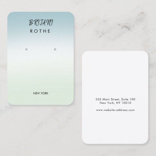 Handtekening Script Gradiënt Oormerken Visitekaartje (Voorkant / Achterkant)