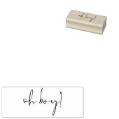 Handtekening Script Lettering Oh Boy Rubberstempel (Gestempeld)