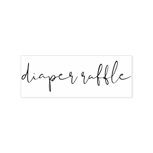 Handtekening Script Lettertype Luier Raffle Rubberstempel (Afrduk)