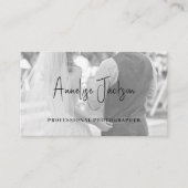 Handtekening script moderne foto van fotograaf visitekaartje (Voorkant)