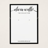 Handtekening Script White Earling Ketting Display Visitekaartje (Voorkant)