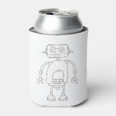 Handtekening Smart Simple Robot Tekening Blikjeskoeler (Blikje Voorkant)