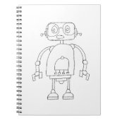 Handtekening Smart Simple Robot Tekening Notitieboek (Voorkant)