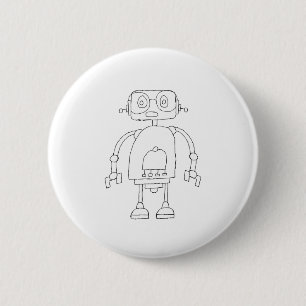 Handtekening Smart Simple Robot Tekening Ronde Button 5,7 Cm