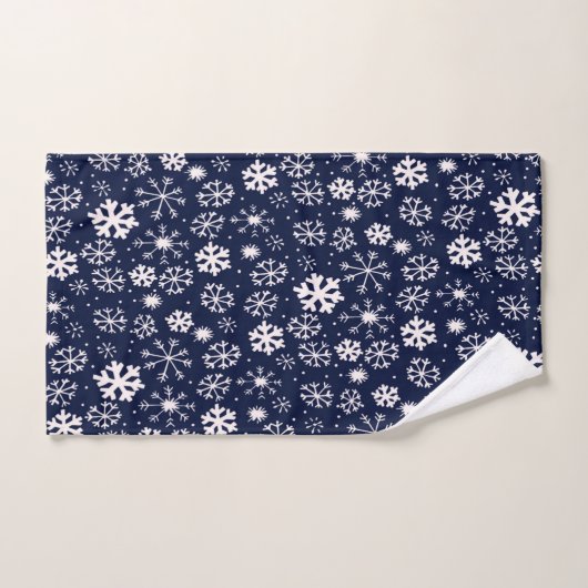 Handtekening snowflake Blizzard met Navy Classic B Bad Handdoek (Handdoek)