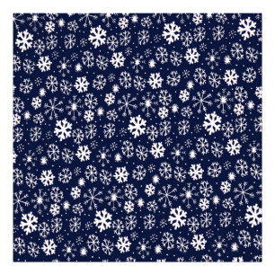 Handtekening snowflake Blizzard met Navy Classic B Foto Afdruk