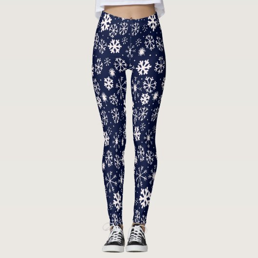 Handtekening snowflake Blizzard met Navy Classic B Leggings (Voorkant)