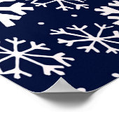 Handtekening snowflake Blizzard met Navy Classic B Poster (Hoek)