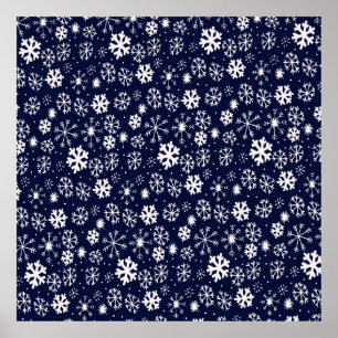Handtekening snowflake Blizzard met Navy Classic B Poster