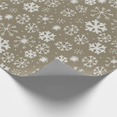 Handtekening snowflake blizzard met Platinum Backg Cadeaupapier (Hoek)