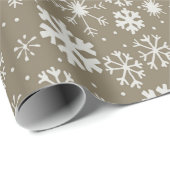 Handtekening snowflake blizzard met Platinum Backg Cadeaupapier (Rol Hoek)