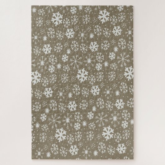 Handtekening snowflake blizzard met Platinum Backg Legpuzzel (Verticaal)