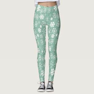 Handtekening Snowflake Snowstorm met groene Sherbe Leggings