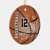 Handtekening Star Basketball Player Keramisch Ornament (Rechts)