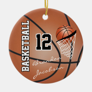 Handtekening Star Basketball Player Keramisch Ornament