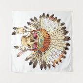 Handtekening Tekenkleur Inative American Indian He Wandkleed (Voorkant (horizontaal))