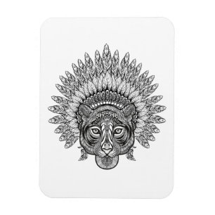 Handtekening tijger in stijl magneet