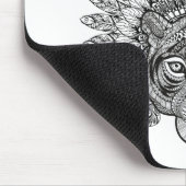 Handtekening tijger in stijl muismat (Hoek)