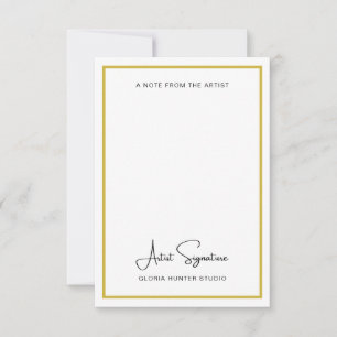 Handtekening toevoegen Aangepaste notitie van arti Bedankkaart