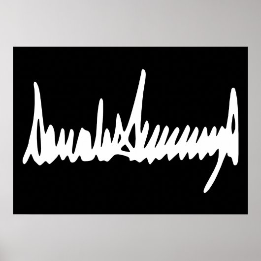 Handtekening van de handtekening van Donald Trump Poster (Voorkant)