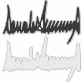 Handtekening van de handtekening van Donald Trump Sticker (Voorkant)