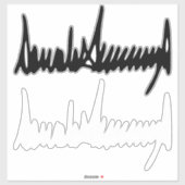 Handtekening van de handtekening van Donald Trump Sticker (Vel)