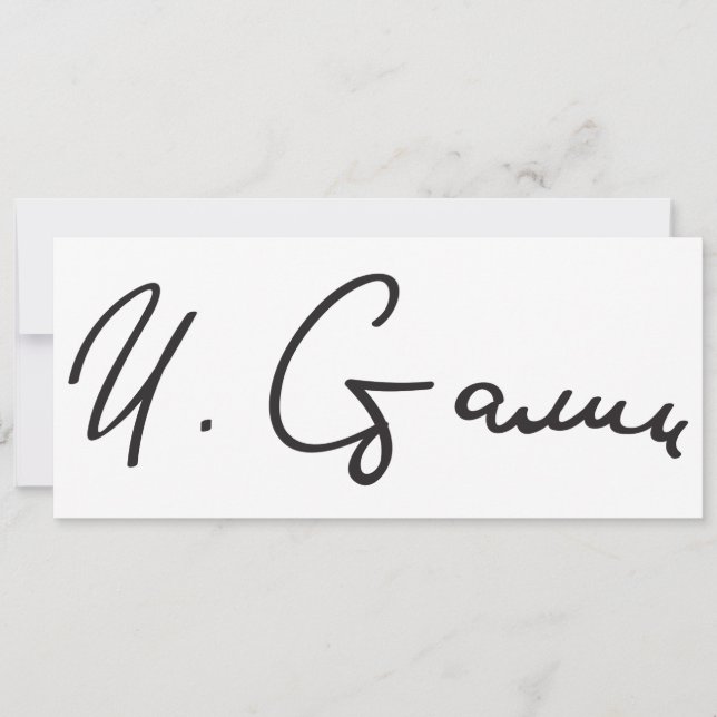 Handtekening van de premier van de Sovjet-Unie Jos (Voorkant)