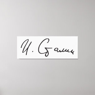 Handtekening van de premier van de Sovjet-Unie Jos Canvas Afdruk
