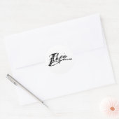 Handtekening van Frédéric Chopin Ronde Sticker (Envelop)