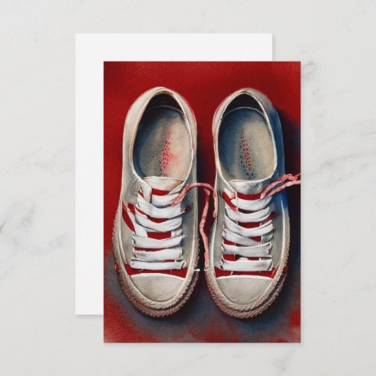 Handtekening van grappige schoenen bedankkaart (Voorkant / Achterkant)