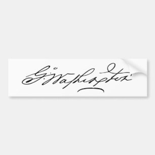 Handtekening van het Amerikaanse President George Bumpersticker