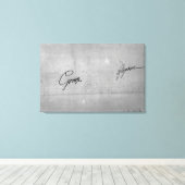 Handtekening van Jean-Baptiste Greuze Canvas Afdruk (Insitu (Houten vloer))