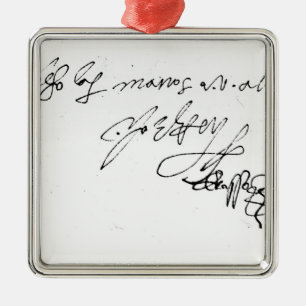 Handtekening van Lady Jane Gray Metalen Ornament