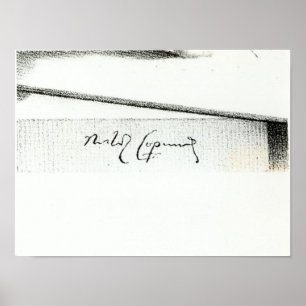 Handtekening van Nicolaus Copernicus Poster
