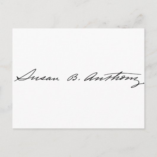 Handtekening van Suffragette Susan B. Anthony Briefkaart (Voorkant)