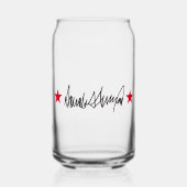 Handtekening van Trump Blikvorm Glas (Voorkant)