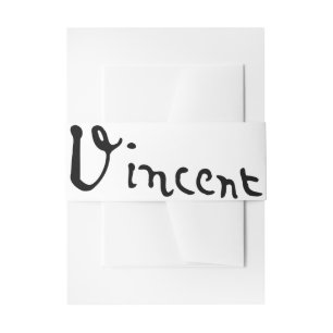 Handtekening van Vincent Van Gogh Uitnodigingen Wikkel