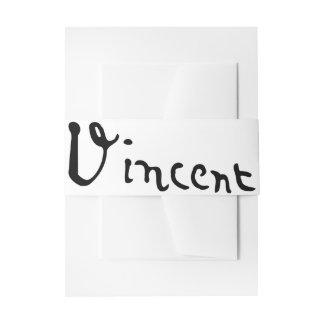 Handtekening van Vincent Van Gogh Uitnodigingen Wikkel