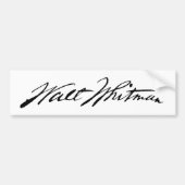 Handtekening van Walt Whitman Bumpersticker (Voorkant)