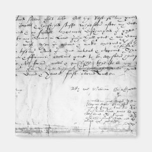 Handtekening van William Shakespeare, 1616 Magneet