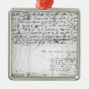 Handtekening van William Shakespeare, 1616 Metalen Ornament