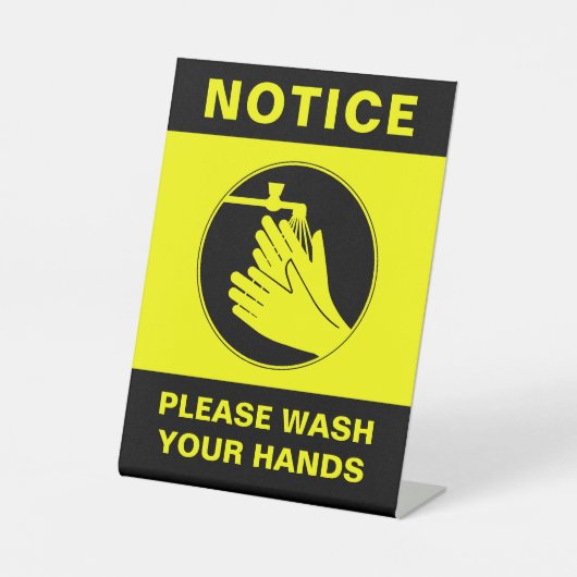 Handtekening veiligheids-tablet reclamebord met voetstuk (Voorkant)