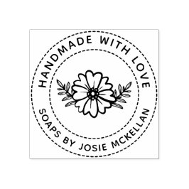 Handtekening ventilator handgemaakt met liefde rubberstempel