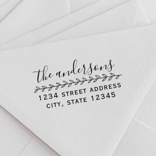 Handtekening Verlaat Familienaam Naam Retouradres Rubberstempel