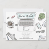 Handtekening Verplaatsingsaankondiging Kantoor Aankondiging (Voorkant)