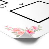 Handtekening / Vingerafdruk Bruiloft Poster (Hoek)