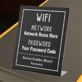 Handtekening WiFi-instructies Reclamebord Met Voetstuk