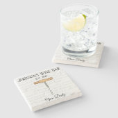 Handtekening  wijnstang stenen onderzetter (Zijkant)