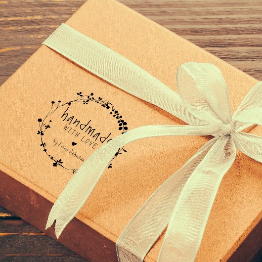 Handtekening Wilde bloem met handschrift, handgema Rubberstempel