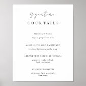 Handtekening zwart-wit-bruiloft poster (Voorkant)